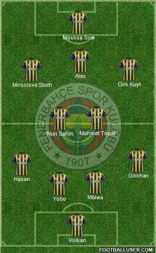 Fenerbahçe SK Formation 2012