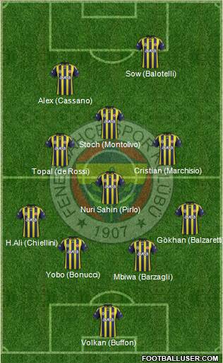 Fenerbahçe SK Formation 2012