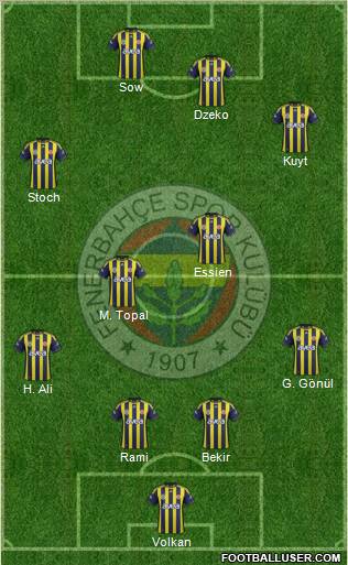 Fenerbahçe SK Formation 2012