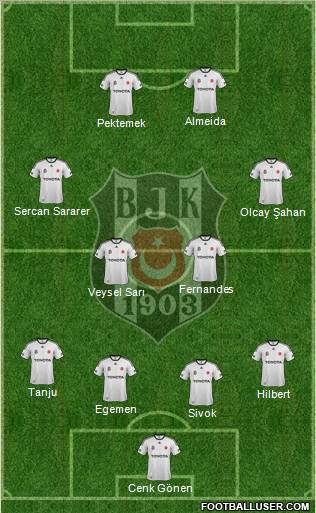 Besiktas JK Formation 2012