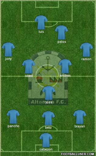 Club Altamira F.C. Formation 2012
