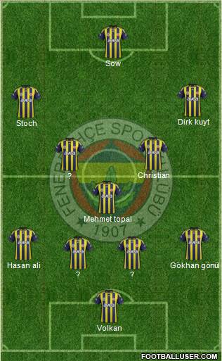Fenerbahçe SK Formation 2012