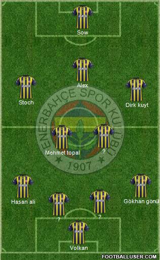 Fenerbahçe SK Formation 2012