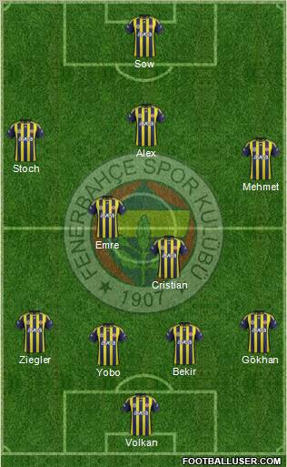 Fenerbahçe SK Formation 2012