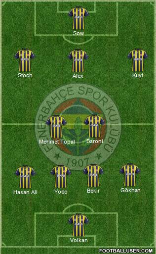 Fenerbahçe SK Formation 2012