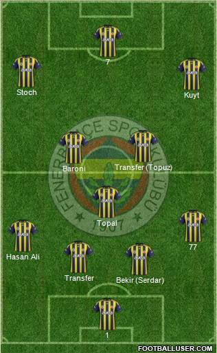 Fenerbahçe SK Formation 2012