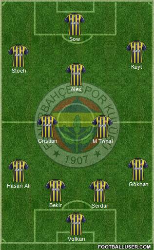 Fenerbahçe SK Formation 2012