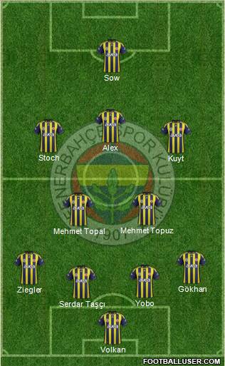 Fenerbahçe SK Formation 2012