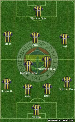Fenerbahçe SK Formation 2012