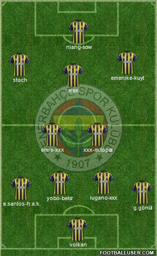 Fenerbahçe SK Formation 2012