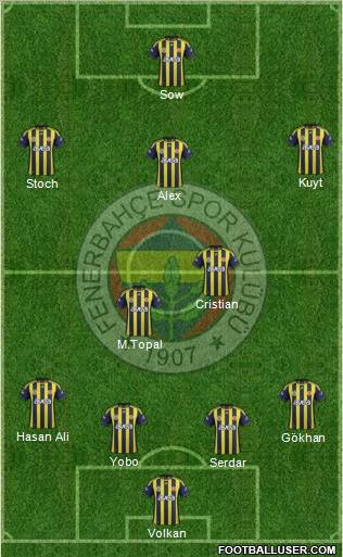 Fenerbahçe SK Formation 2012