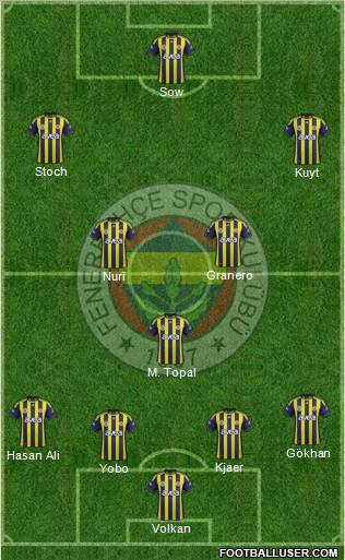 Fenerbahçe SK Formation 2012