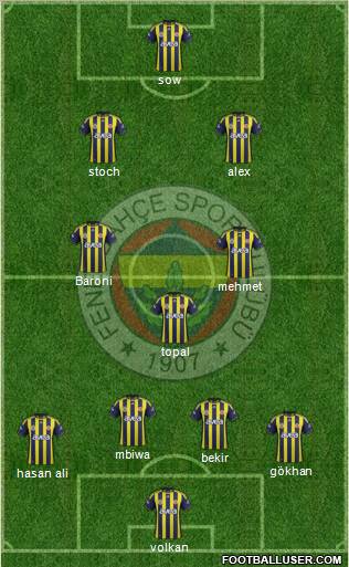 Fenerbahçe SK Formation 2012