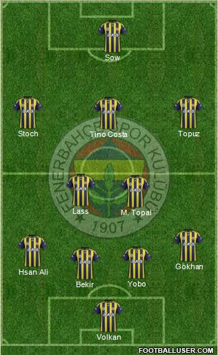 Fenerbahçe SK Formation 2012