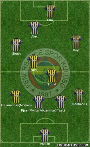Fenerbahçe SK Formation 2012