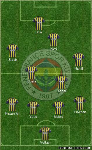 Fenerbahçe SK Formation 2012