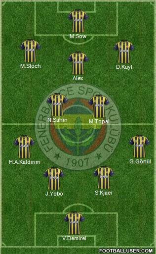 Fenerbahçe SK Formation 2012