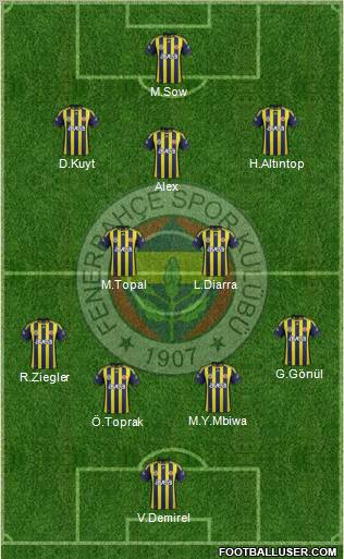 Fenerbahçe SK Formation 2012