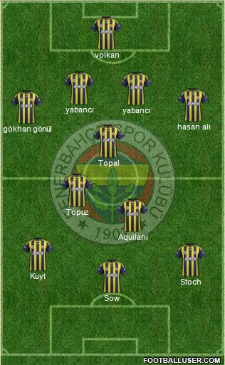 Fenerbahçe SK Formation 2012
