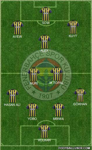 Fenerbahçe SK Formation 2012