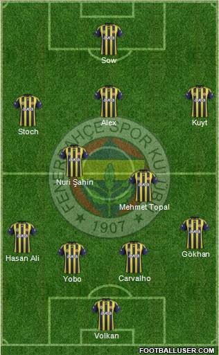 Fenerbahçe SK Formation 2012