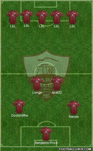 Trapani football formation