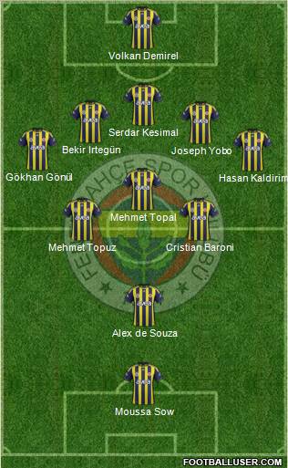 Fenerbahçe SK Formation 2012