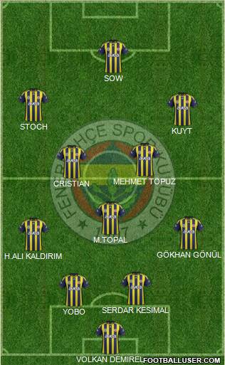 Fenerbahçe SK Formation 2012