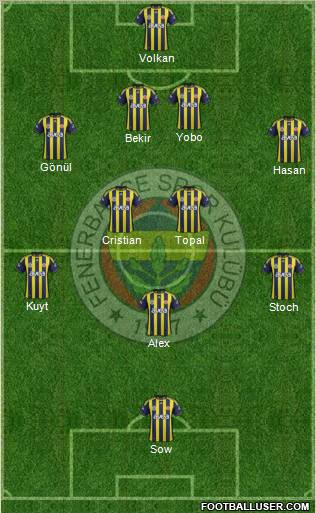 Fenerbahçe SK Formation 2012