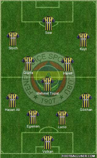 Fenerbahçe SK Formation 2012