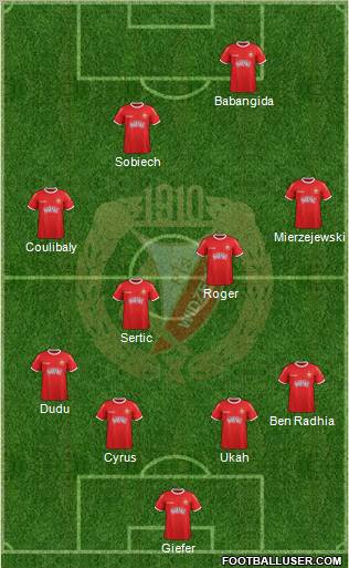 Widzew Lodz Formation 2012