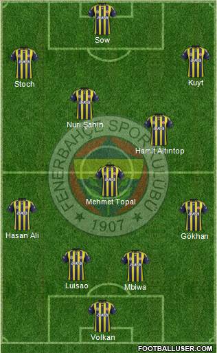 Fenerbahçe SK Formation 2012