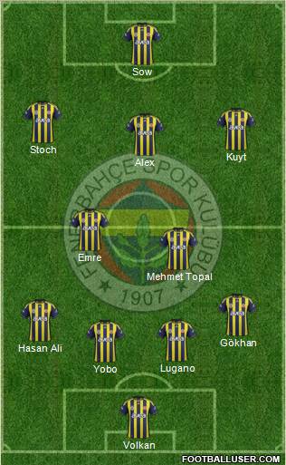Fenerbahçe SK Formation 2012