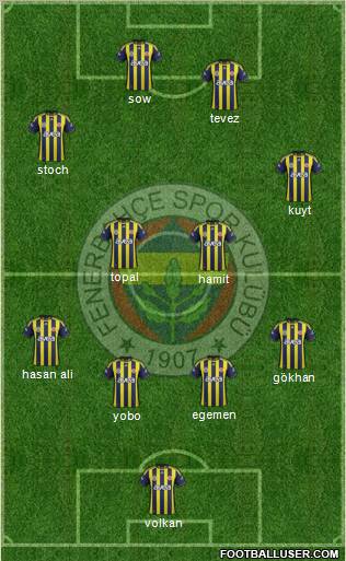 Fenerbahçe SK Formation 2012
