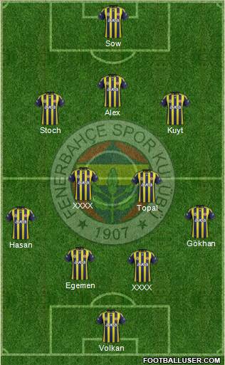 Fenerbahçe SK Formation 2012