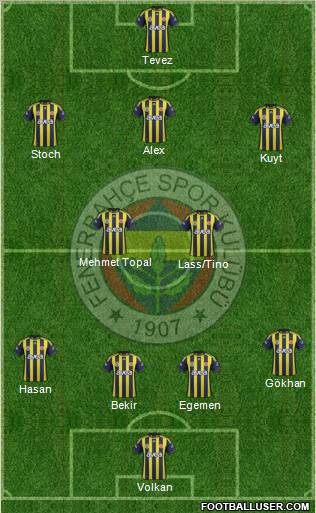 Fenerbahçe SK Formation 2012