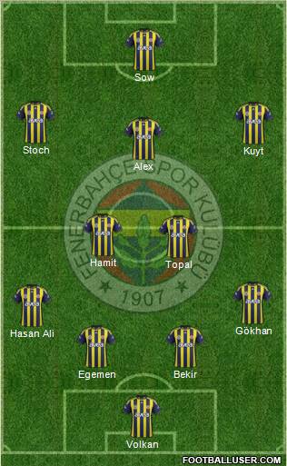 Fenerbahçe SK Formation 2012