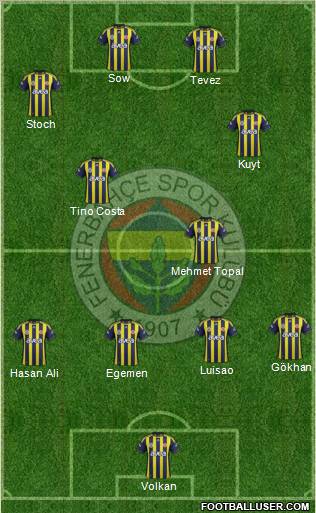 Fenerbahçe SK Formation 2012