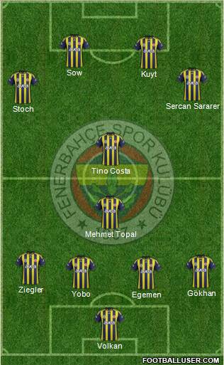 Fenerbahçe SK Formation 2012