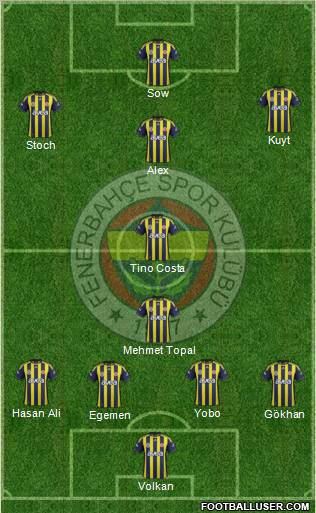 Fenerbahçe SK Formation 2012
