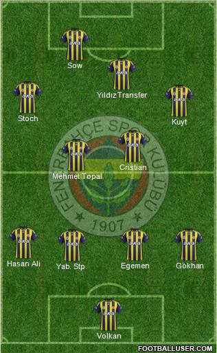 Fenerbahçe SK Formation 2012