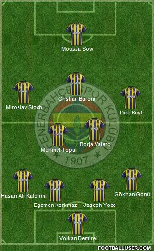 Fenerbahçe SK Formation 2012
