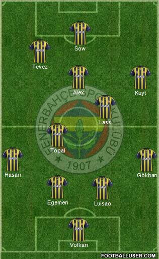 Fenerbahçe SK Formation 2012