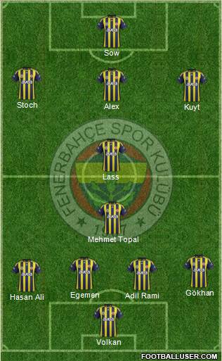 Fenerbahçe SK Formation 2012