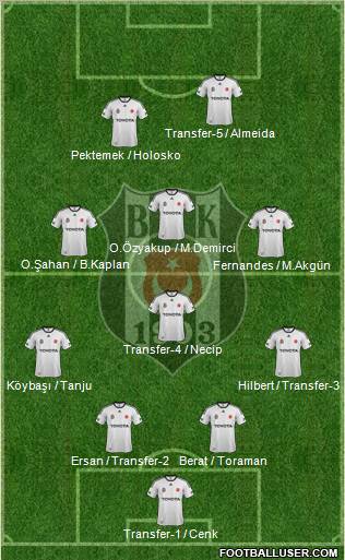 Besiktas JK Formation 2012