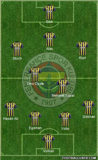 Fenerbahçe SK Formation 2012