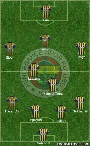 Fenerbahçe SK Formation 2012