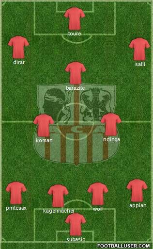 Athletic Club Ajaccien Football Formation 2012