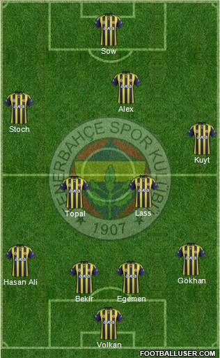 Fenerbahçe SK Formation 2012