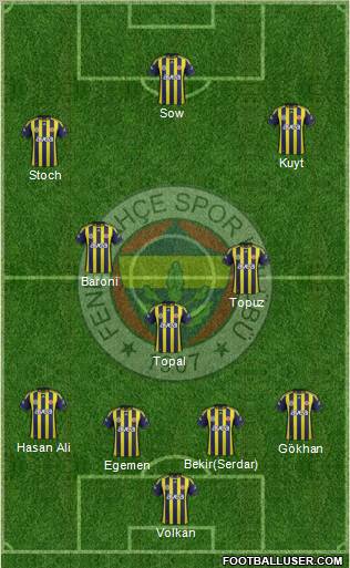 Fenerbahçe SK Formation 2012